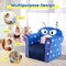 Costway Kid's Sofa Chair Toddler Upholstered Armchair Wooden Frame Children Couch Navy